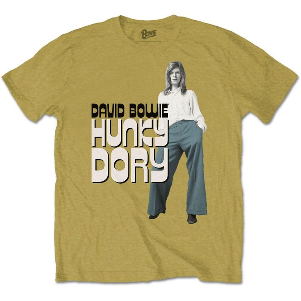 David Bowie Unisex Adult Hunky Dory 2 T-Shirt / Mustard Yellow
